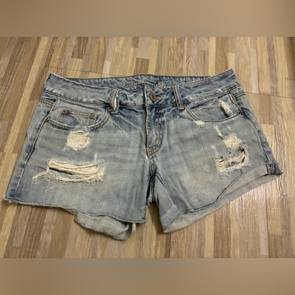 Distressed Denim Shorts American eagle